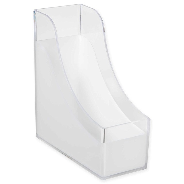 Homecrate Modern Desk Organizer File Holder Set Of 4 Clear White