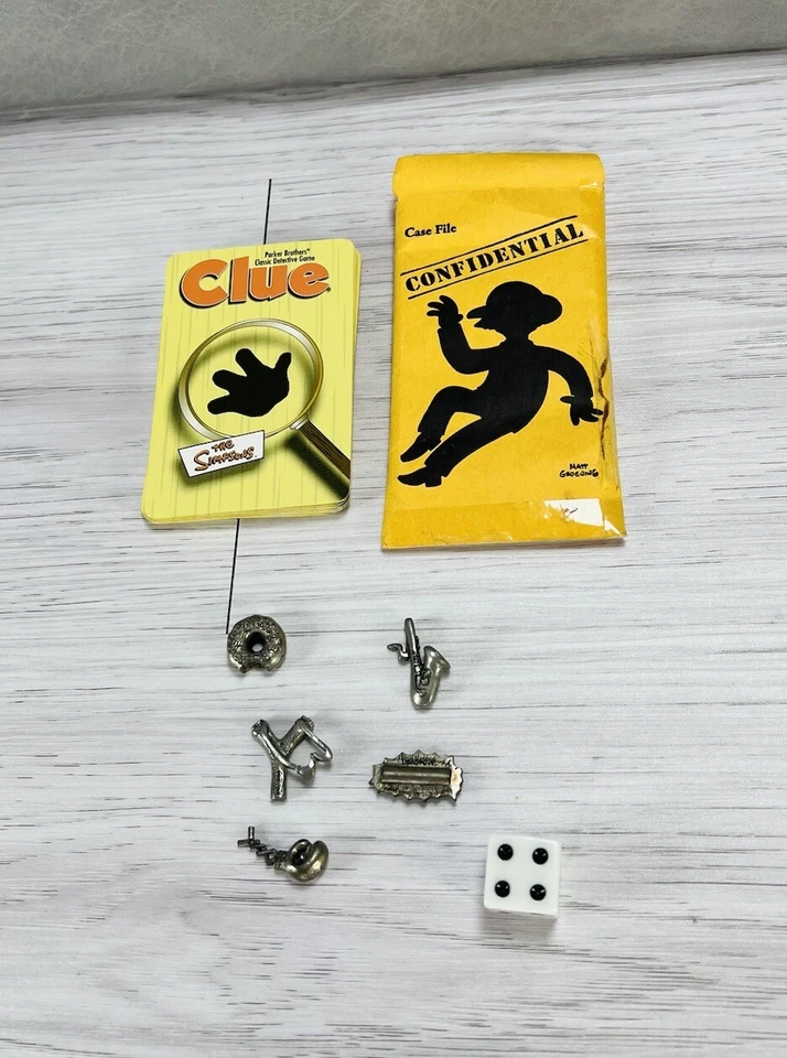 Simpsons Clue Game Bart Homer Marge Vintage Krusty Clown Lisa Smithers Cards Lot - Image 2 of 4