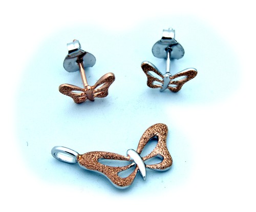 Orecchini spina farfalla vero argento sterling 925 orecchini farfalla - Foto 3 di 6