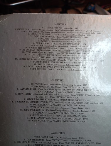 Barry Manilow "The Complete Collection" 4 Cassette/VHS Boxset* Very good cond. - Picture 3 of 18