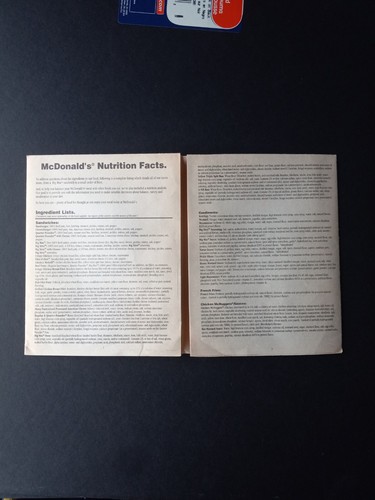 Hoja de información nutricional McDonald's 2000 folleto anuncio vintage - Imagen 9 de 12