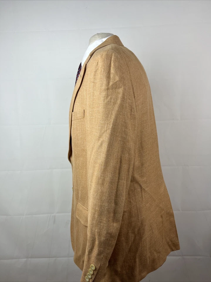 Blazer liso marrón naranja hecho a medida para hombre 44L $495 Foto 4 de 4