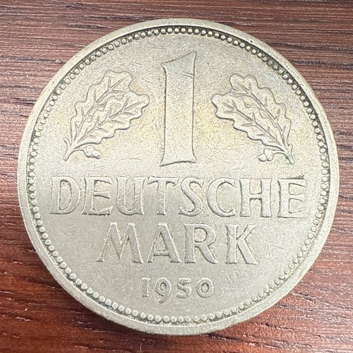1950 F German Bundesrepublic Deutschland 1 Deutsche Mark - Picture 1 of 10