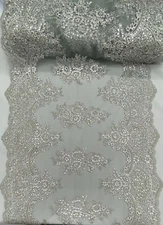Designer Sequin Lace Fabric – Embroidered Mesh for Dresses & Table Runner VT-14