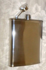 NEW Pocket or Hip Flask 6 oz New Stainless-Steel Silver Textured Metal Box02
