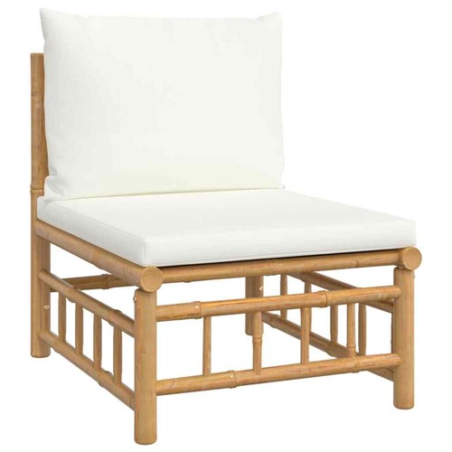Bambus Garten Lounge Set mit Kissen Sofa Garnitur Sitzgruppe Gartenmöbel Balkon - Bild 17 von 36