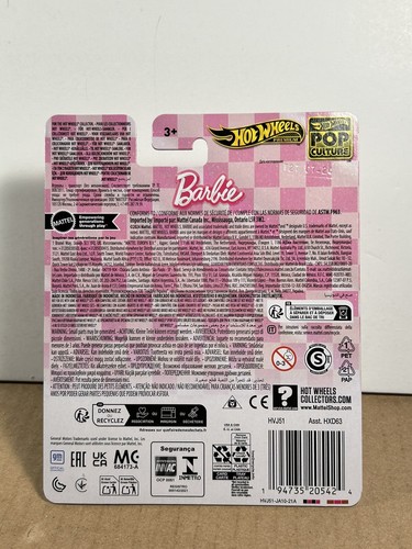 Hot Wheels Premium Pop Culture Barbie 65 Corvette C8.R w/Card Error HTF - Picture 4 of 6