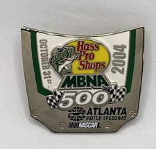 2004 Bass Pro Shops 500 Atlanta Georgia NASCAR Race Car Racing Lapel Hat Pin