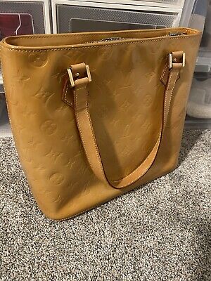 Magnifique sac à main fourre-tout Louis Vuitton cuir boutiques verni jaune (moutarde)