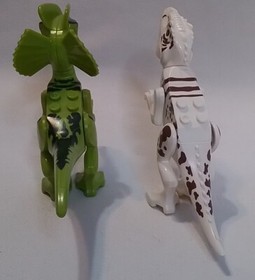 2 Lego Jurassic Park World Dilophosaurus Raptor Dinosaur Minifigure Figure (F)