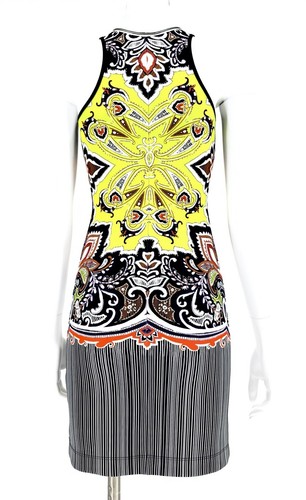 Vestido ceñido al cuerpo del cañón del trébol La Habana estampado talla xs ajuste de neopreno - Imagen 6 de 9