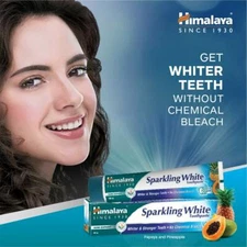 Himalaya Sparkling White Toothpaste - Whiter Teeth in 2 Weeks -150Gm -Free Ship