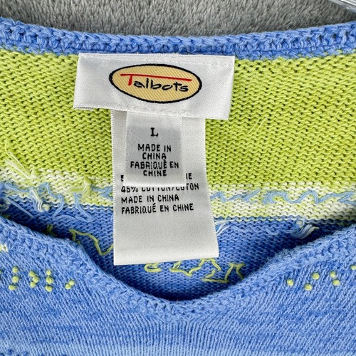 Vintage Talbots Pullover Damen Large Colorblock Noppen Strick Wearable Art Pulli - Bild 7 von 10
