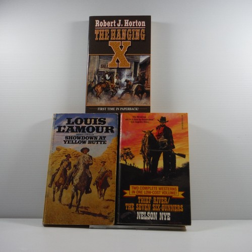 westerns 3 paperbacks Nelson Nye 1994 Robert J Horton 2004 Louis L'Amour 1984 - Picture 18 of 22