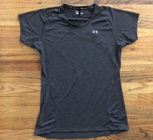 Under-Armour-Women-s-Active-Short-Sleeve-Heat-Gear-Top-Size-Small-Dark-Gray
