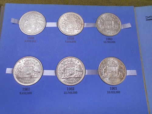 #C57.   AUSTRALIAN SILVER FLORIN & CROWN  COINS - GEORGE VI & ELIZABETH II ISSUE - Picture 7 of 9