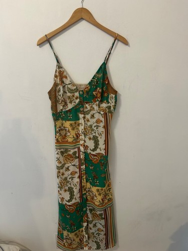 Moon River Anthropologie Gr. L Slip Style Knöpfe Boho Festival Konzerte gefüttert