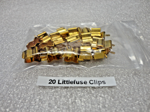 Fuse clips, Copper Plated For 1-1/4" Standard Glass Fuses, 20 pieces, Littlefuse - Picture 2 of 4