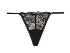 Victoria's Secret Sexy V-String G-string Skimpy Strappy Elegant Romance Bows NWT