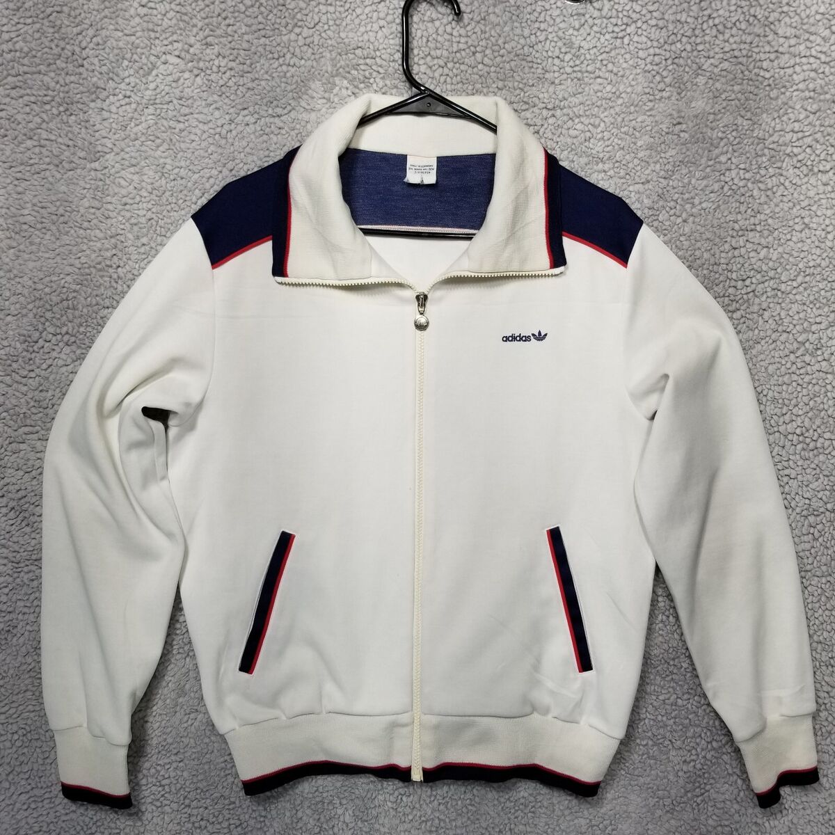 Vintage Adidas White Track Jacket Made In West Germany 70's Vintage Adidas White Track Jacket Made In West Germany 70's