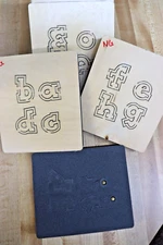 AccuCut 1.25" DJ CHEER LOWERCASE ALPHABET  Exc. cond. 7 dies RETIRED