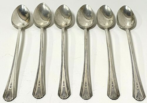 Vintage Rogers & Son I.S. Ivanhoe Pattern Ice Tea Spoon Set of 6 - Picture 1 of 8