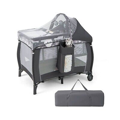 4 in 1 Folding Baby Playard Bassinet With Changing Table Travel