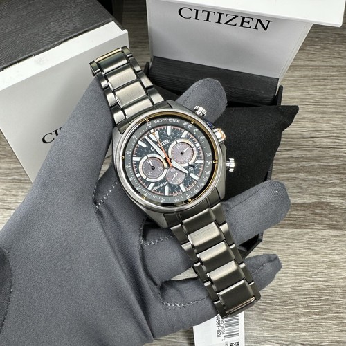NEW✅TACHYMETER✅ Citizen Eco-Drive Chrono Date Dial Black Men's Watch CA4567-82H - Picture 8 of 20