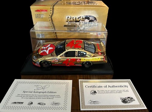 Autographed 1:24 24 KT Gold Jamie McMurray Action Havoline 2005 Charger COA New! - Picture 1 of 4