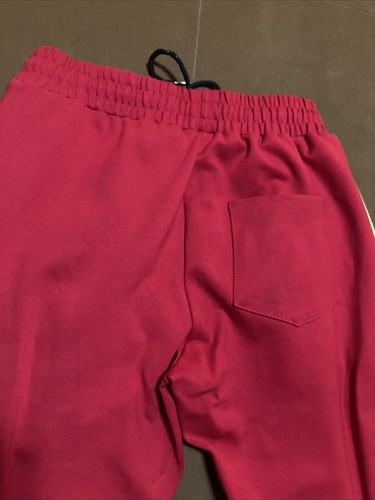 VTG Youth L Pants Joggers Track Youth Warmups LaLakers Carpet Patch Pr 26x26 - Picture 8 of 11