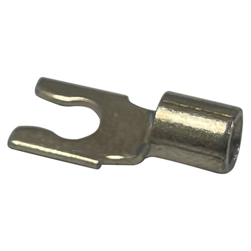 (100) Non-Insulated 22-18 AWG Gauge Snap Spade Terminal #8 Fork Wire Connector - Picture 4 of 7