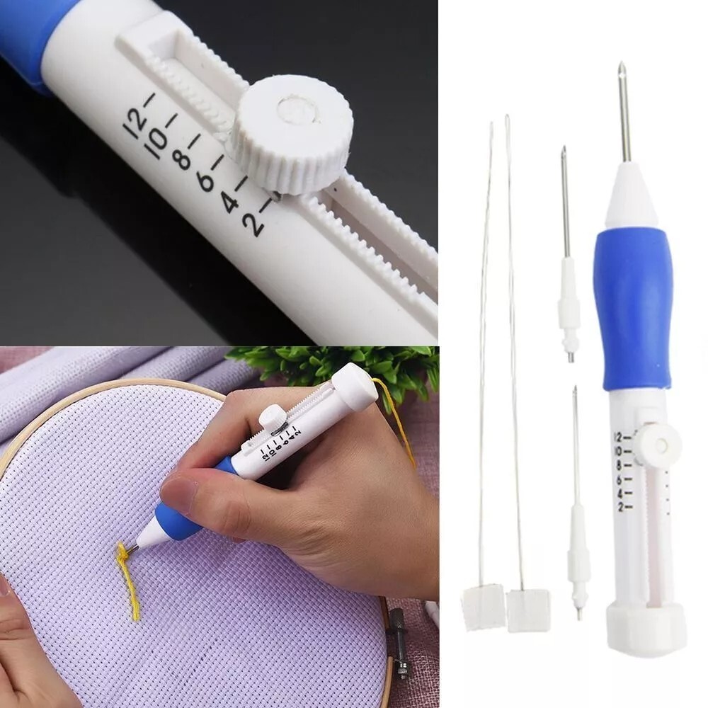 Embroidery Punch Needle Kit DIY Craft Set with Tools for Stitching & Decorating