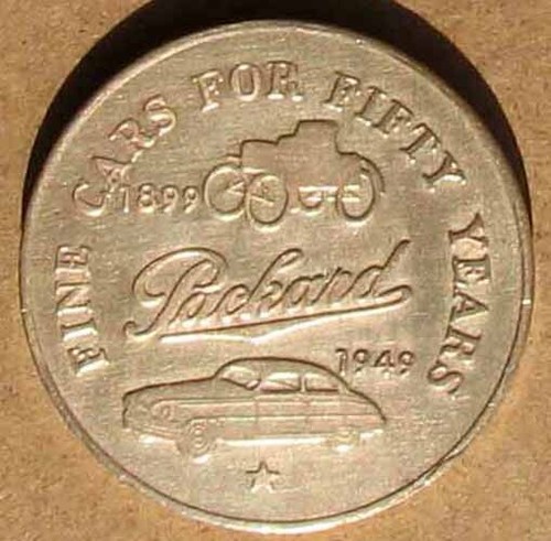 ORIGINAL NOS 1949 PACKARD 50th. ANNIVERSARY ADVERTISING TOKEN #BB117 - Picture 4 of 4