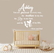 Custom You are Precious in Every Way - Baby Girl Quote Baby Nursery Wall Decal