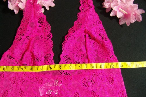 Victoria's Secret Slip S stretch lace halter pink nightie small vtg-11 - Picture 6 of 12