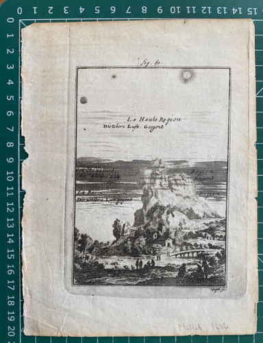 1683 Antique Print: La Haute Region, Cloud Study / Levels after Mallet - Picture 2 of 2