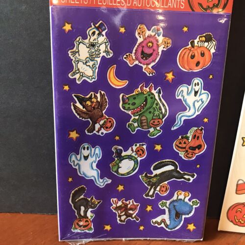 Lote De Colección Nuevo de Lote Antiguo Pegatinas Halloween Saludos Americanos Tatuaje Temporal No Me Olvíes - Imagen 2 de 10