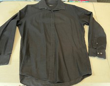 Men s Large Bar 3 Slim Fit Black Dress Shirt