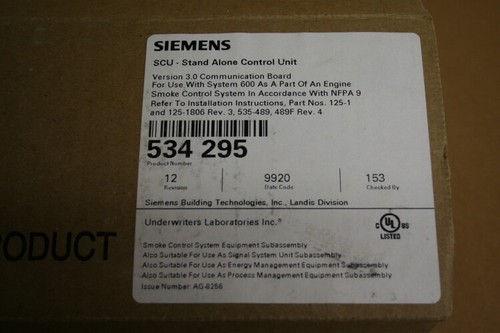 SCU Stand Alone Unit Communication Board Siemens 534 295 (5) available - Picture 3 of 3