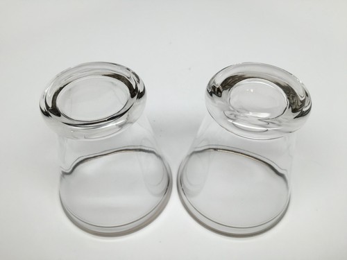 Vasos de whisky/lowball de colección Mid Century 2 patas 3" con doble raya de platino - Imagen 4 de 5