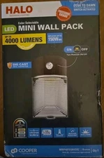 New! Halo Outdoor Lighting Bronze Mini Wall Pack Hardwired LED Light 4000 lumens