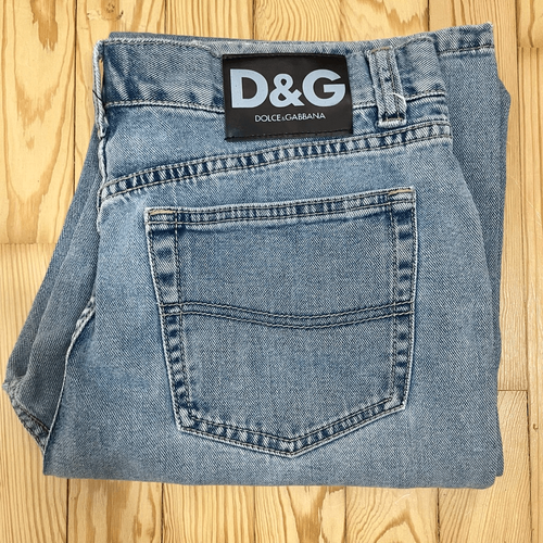 Dolce & Gabbana Light Wash Relaxed Fit Jeans Straight Slouch 34x45 - Picture 8 of 8