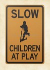 rustic metal wall art Slow Children at Play Sign metal tin sign