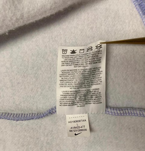 Nike Girl's Size Large Lavender Zip-Up Hoodie - Picture 14 of 14