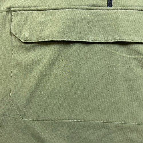 Chaqueta cortavientos Adidas para hombre mediana verde esencial a rayas deletreada cremallera completa - Imagen 6 de 12