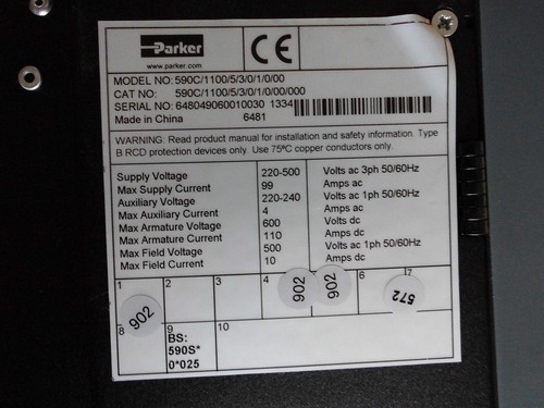 1PC EUROTHERM 590C/1100/5/3/0/1/0/00/000 590C 110A Used Expedited Shipping - Picture 2 of 3