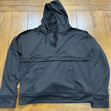 Under Armour Womens XL Hoddie Jacket Black Pullover Long Sleeve Quarter Zip EUC