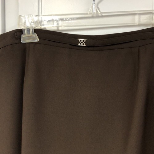 NWT JM Collection 2 pc suit Jacket & Skirt brown size 14 - Picture 4 of 9