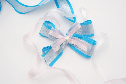 Valentines Day Sale 1.5"& 3/8"x 25YD each + 3/8" 20YD Metallic Blue Ribbon set - Picture 2 of 4