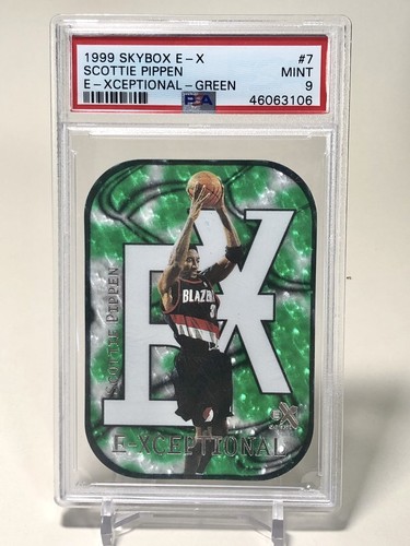 1999 Scottie Pippen Skybox E-Xceptional Green 367/500  #7XC HOF - Picture 3 of 7